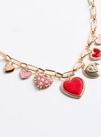 Multi Heart Charm Necklace