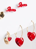 Love Heart Earring Set of 6