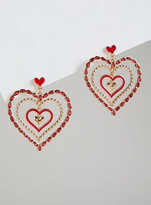 Multi Heart Statement Earring