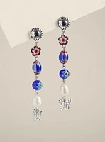 Butterfly Linear Beaded Earring