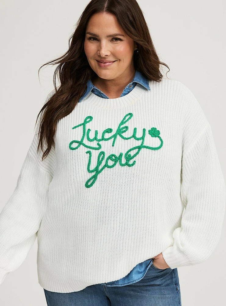 Lucky You Pullover Sweater