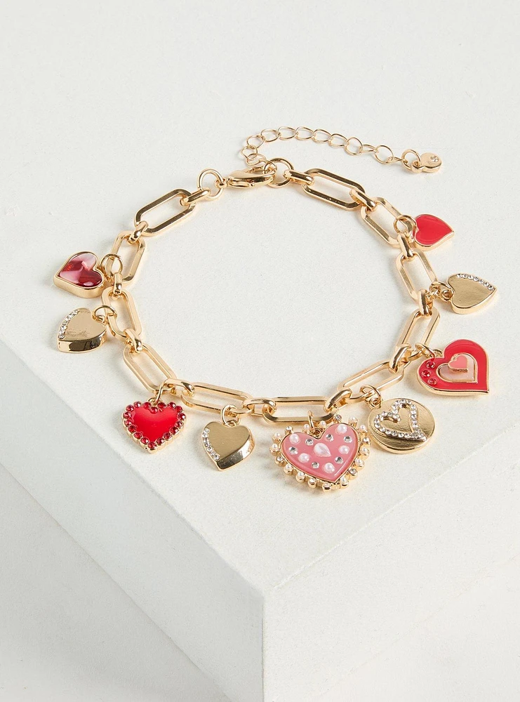 Heart Charm Bracelet