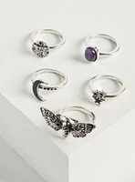 Celestial Moth Ring Set