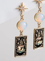 Coffee Addict Tarot Statement Earring