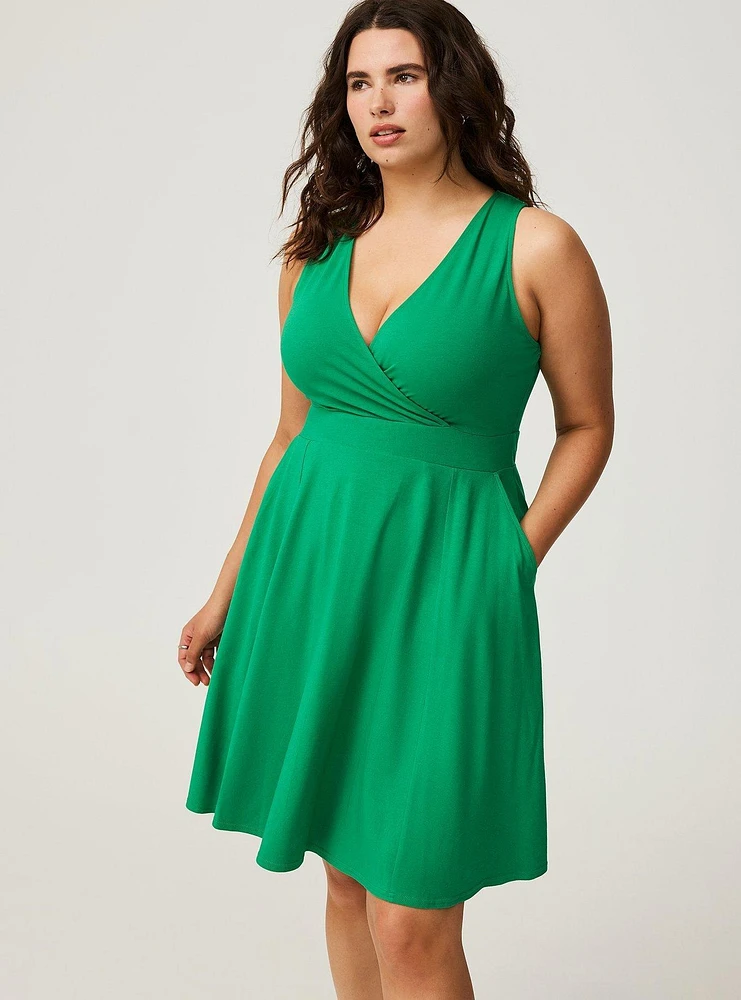 Surplice Skater Tank Dress