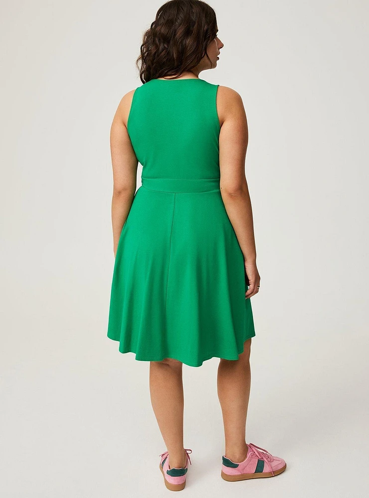 Surplice Skater Tank Dress