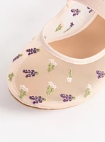 Floral Mesh Mary Jane Flat (WW