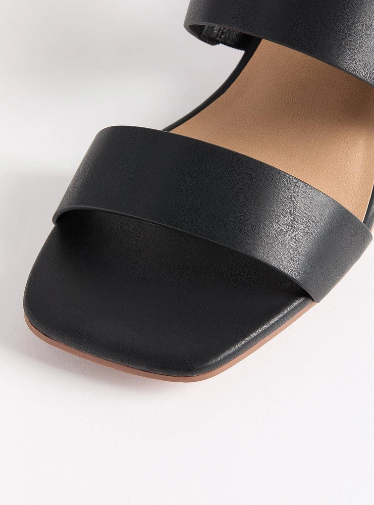 Buckle Strap Block Heel (WW