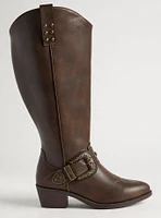 Side Buckle Western Knee Boot (WW