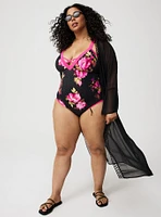 Wire-Free Strappy Cheeky One Piece Swimsuit