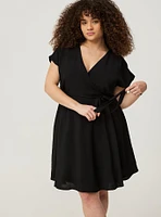 Mini Tie Front Skater Dress