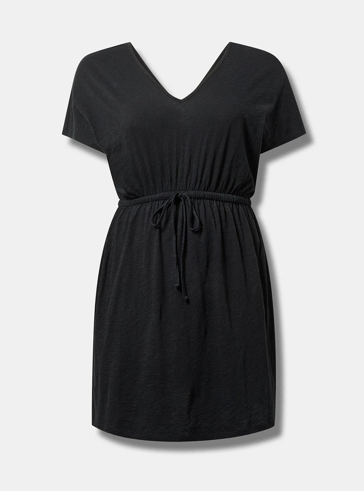 Mini Dress Side Slit Cover-Up