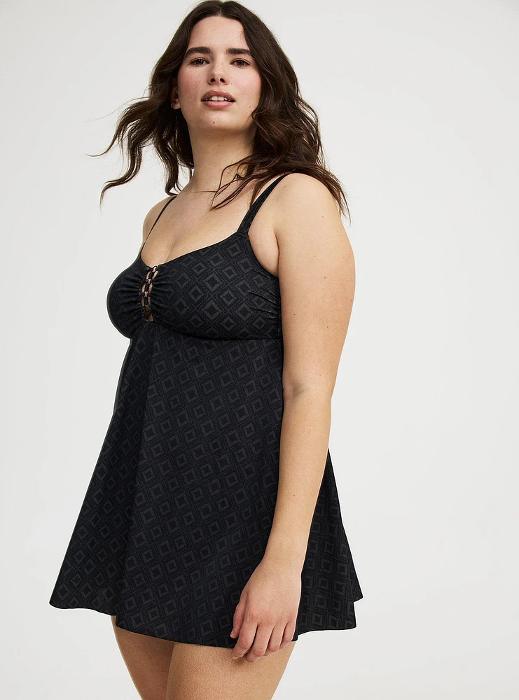 Ring Cutout Swim Dress