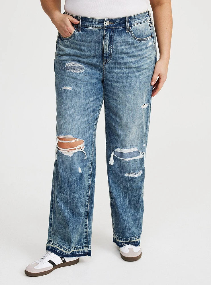Perfect Rigid Stretch Wide-Leg Jean