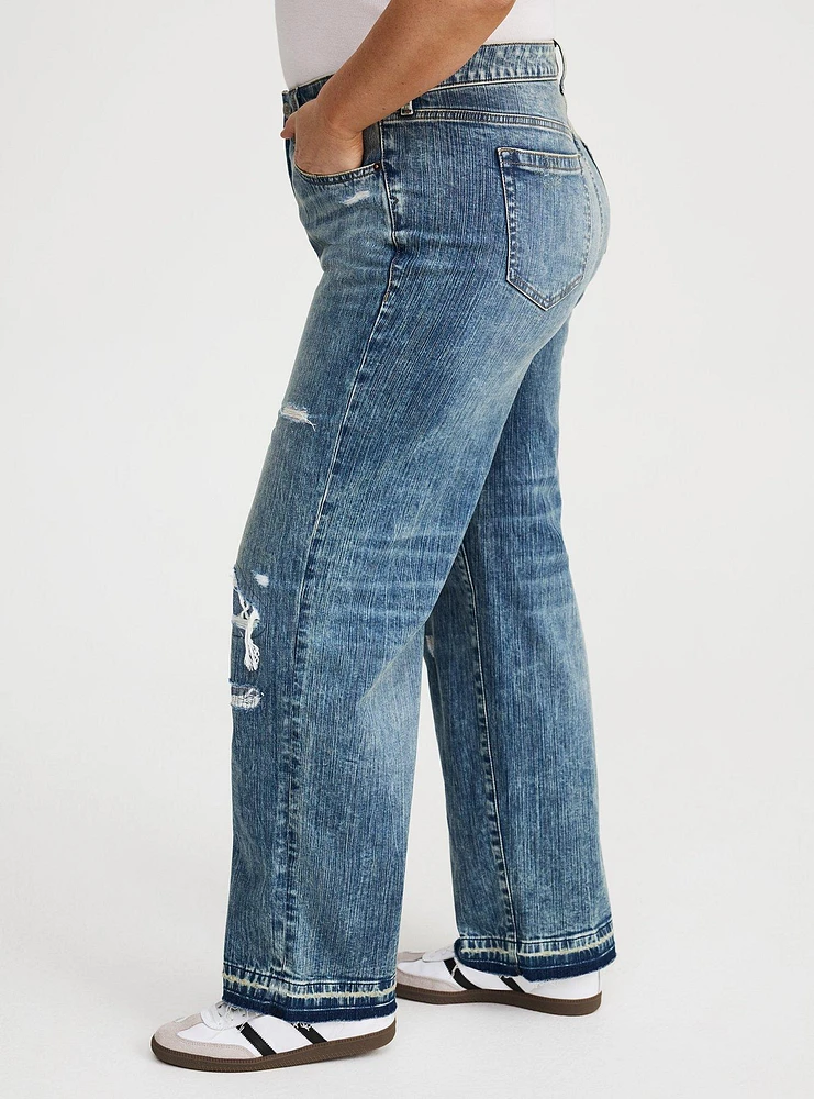 Perfect Rigid Stretch Wide-Leg Jean