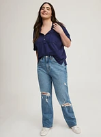 V-Neck Heritage Slub Henley