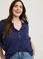 V-Neck Heritage Slub Henley