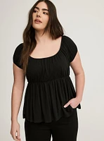 Babydoll Scoop Neck Top