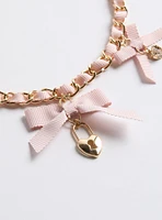 Bow & Heart Statement Necklace