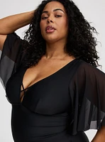 Wire-Free Mesh-Sleeve One Piece