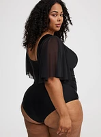 Wire-Free Mesh-Sleeve One Piece