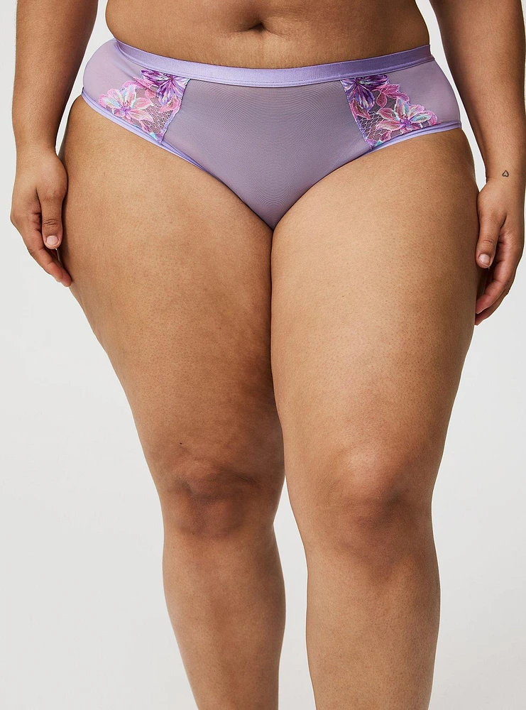 Lace Mid-Rise Hipster Panty