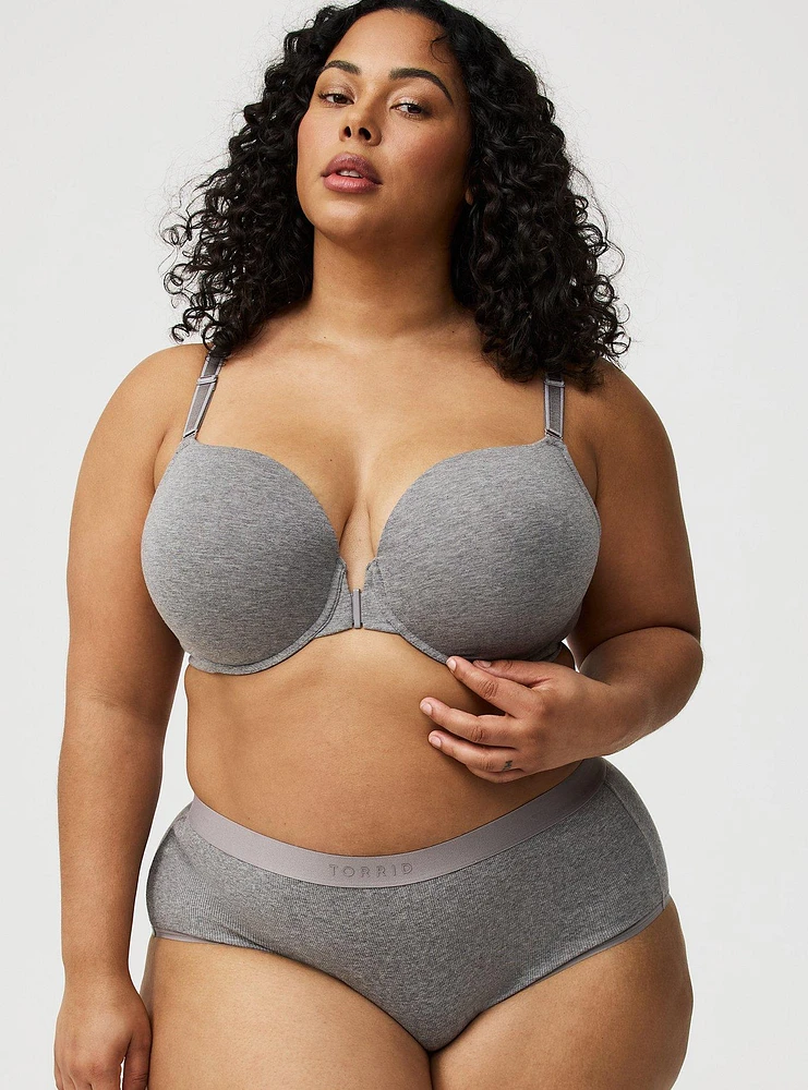 Perfect T-Shirt Push-Up Front-Close Cotton Bra