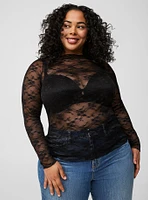 Stretch Sheer Lace Top