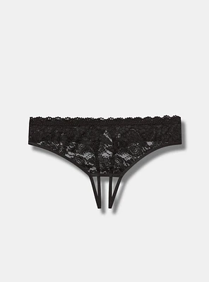 Split Gusset Lace Thong Panty