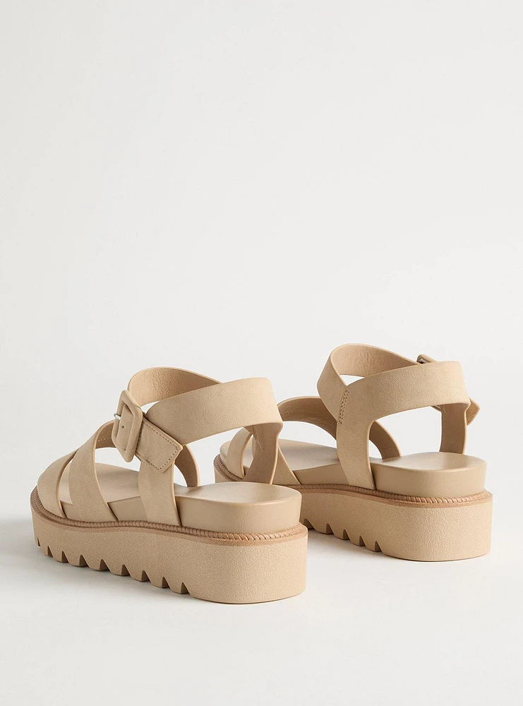 Two-Strap Flatform Sandal (WW