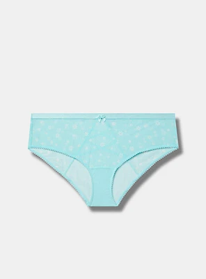 Mid-Rise Hipster Printed Mesh Panty