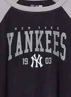 New York Yankees Fitted Cotton Varsity Tee