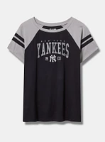 New York Yankees Fitted Cotton Varsity Tee