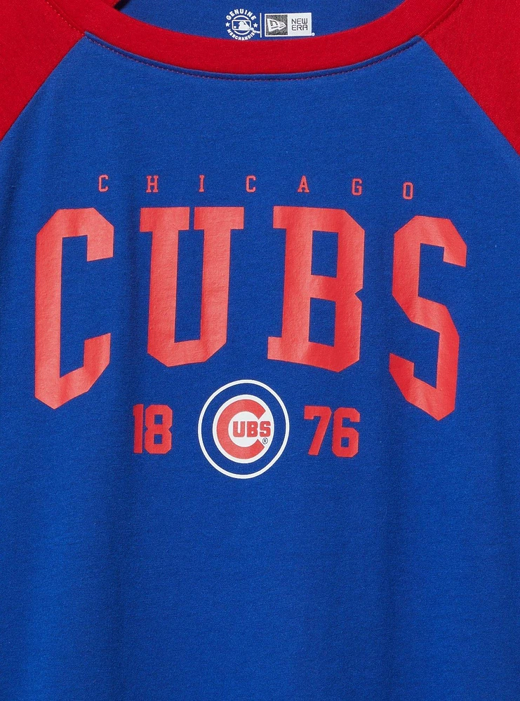 Chicago Cubs Fitted Cotton Varsity Tee