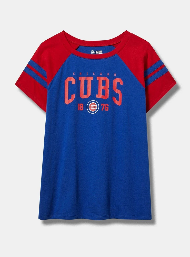 Chicago Cubs Fitted Cotton Varsity Tee