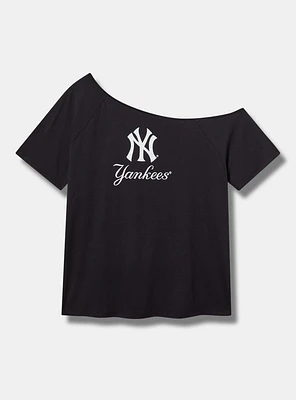 New York Yankees Cotton Off-Shoulder Tee