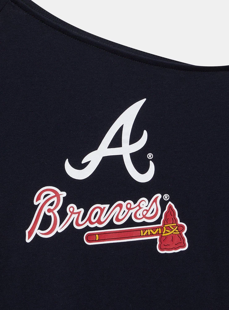 Atlanta Braves Cotton Off-Shoulder Tee