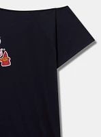 Atlanta Braves Cotton Off-Shoulder Tee