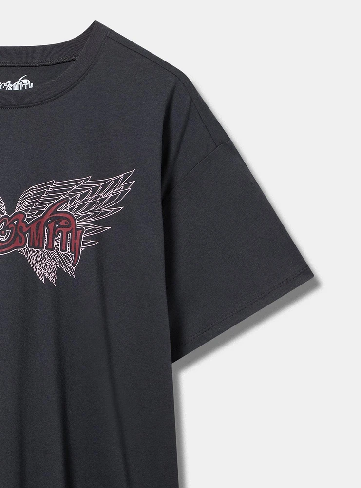 Aerosmith Oversized Fit Crew Cotton Tee