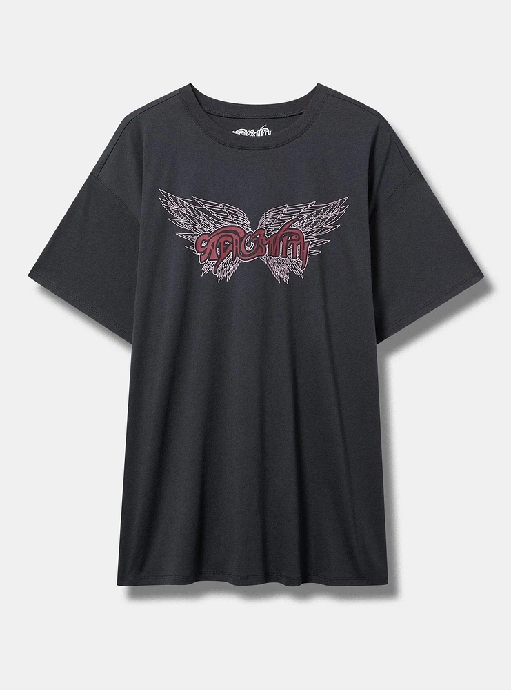 Aerosmith Oversized Fit Crew Cotton Tee