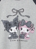 Kuromi & My Melody Classic Cotton Raglan Tee