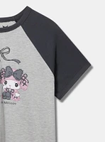 Kuromi & My Melody Classic Cotton Raglan Tee