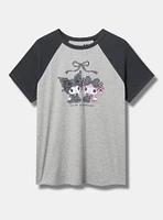 Kuromi & My Melody Classic Cotton Raglan Tee