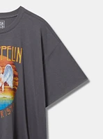 Led Zeppelin Oversized Fit Crew Cotton Tee