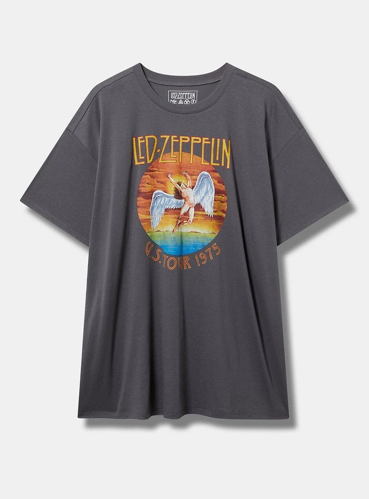 Led Zeppelin Oversized Fit Crew Cotton Tee