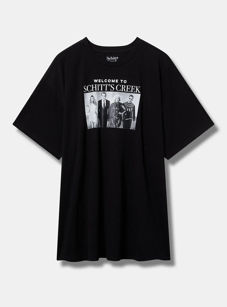 Schitt's Creek Oversized Cotton Crew Tunic Tee