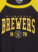 Milwaukee Brewers Fitted Cotton Varsity Tee