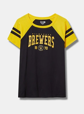 Milwaukee Brewers Fitted Cotton Varsity Tee