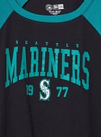 Seattle Mariners Fitted Cotton Varsity Tee