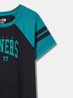 Seattle Mariners Fitted Cotton Varsity Tee